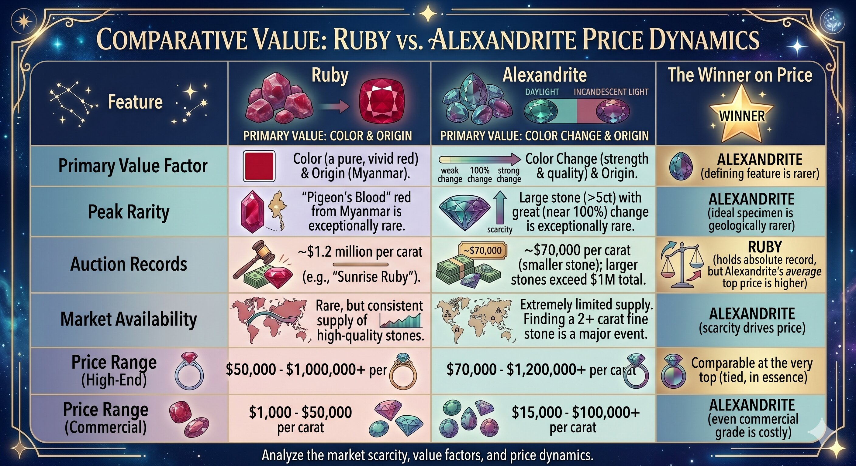 Alexandrite V Ruby